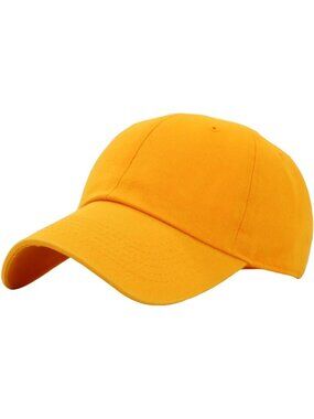 〽️Unisex Gold Adjustable Low Crown Baseball Cap Classic Cotton Plain Dad Hat